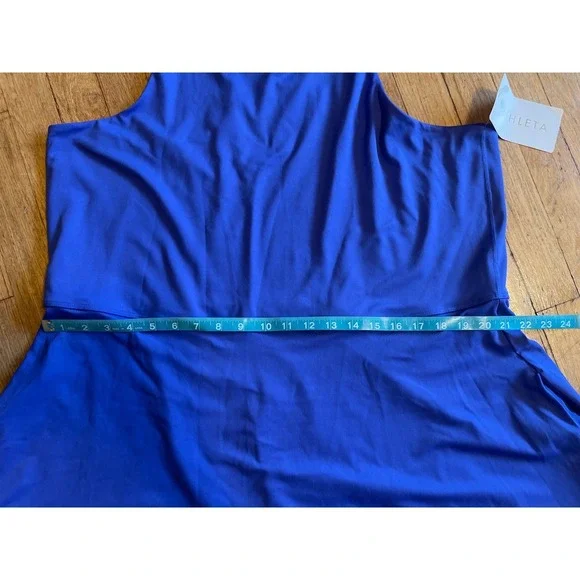 Athleta‎ NWT Blue Conscious Dress Athletic Fit Flare Skater Size 2X Golf Tennis - Picture 3 of 9